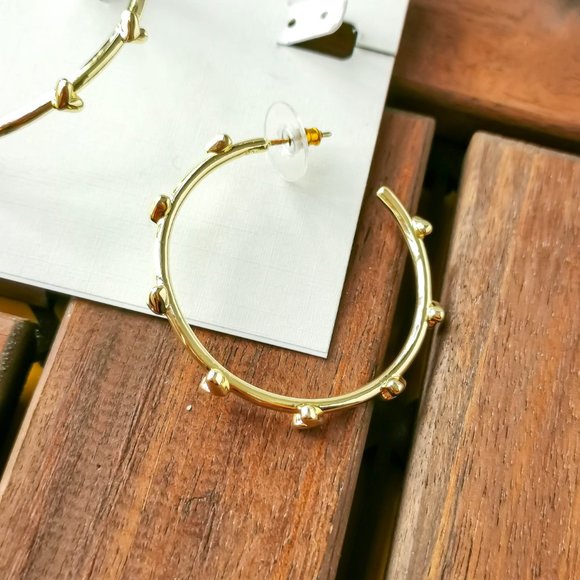 Kendra Scott Jewelry Kendra Scott Haven Heart Gold Hoop Earrings